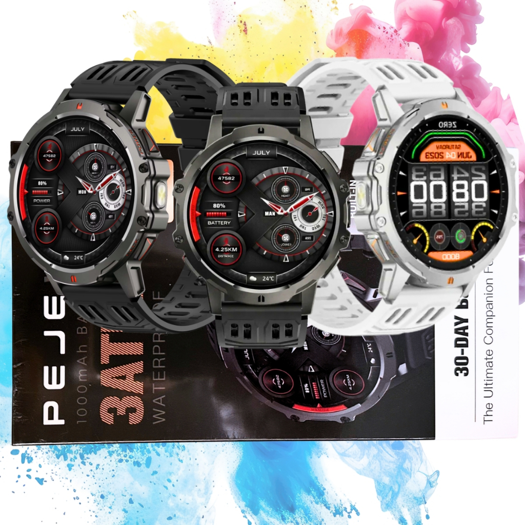 br-11134207-820lz-mlz897mnkqva80 Smartwatch Peje ZW15 3ATM 30 Dias Bateria Relógio Esportivo Lançamento Masculino Tatico Militar - Imagem 1