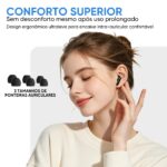 INOVA Fone de Ouvido 12966B Bluetooth Grave Potente Bateria Som Estéreo In-ear À Prova d’Água Esportivo Microfone Integrado - Imagem 9