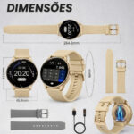 Relógio Smartwatch Redondo AJ-L95 Prova D'água Ip68 45mm 1.38 - Imagem 10