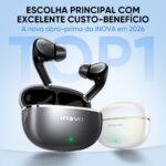 INOVA Fone de Ouvido 12966B Bluetooth Grave Potente Bateria Som Estéreo In-ear À Prova d’Água Esportivo Microfone Integrado - Imagem 3