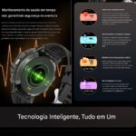 Smartwatch Peje ZW15 3ATM 30 Dias Bateria Relógio Esportivo Lançamento Masculino Tatico Militar - Imagem 6