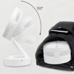 Ventilador Portátil Dobrável 3 Velocidades Recarregável USB Retrátil Mesa Coluna Forte Silencioso - Imagem 5