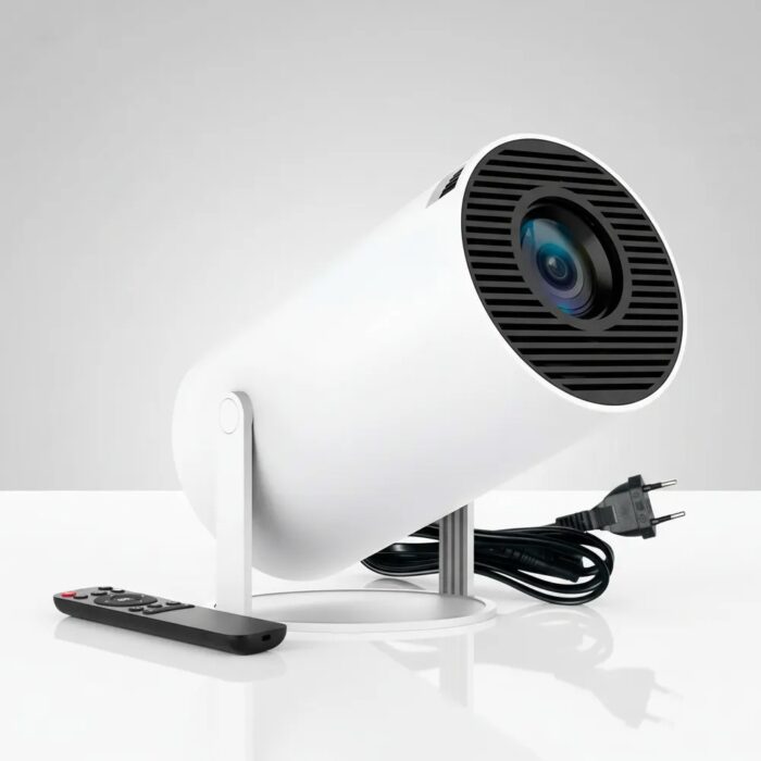 Mini Projetor Smart Portátil Hy300 4k Android Bluetooth 110v Branco 127/220v — imagem 1