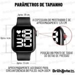 Relógio de Led Pulso Esportivo Watch Relógio digital Adulto e Infantil Esporte Prova água - Imagem 8