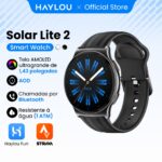 Haylou Solar Lite 2 Smartwatch Relogio Esporte Correndo Ritmo AMOLED AOD 1ATM Bluetooth 5.4 Masculino Feminino