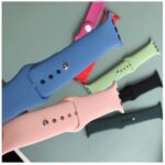 Pulseira de silicone para Smartwatch 44mm 40mm 38mm 42mm cinto de borracha smartwatch pulseira iwatch - Imagem 6