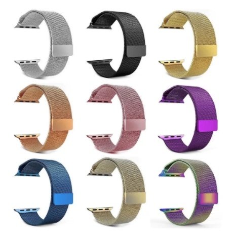e6a34c4947ec973b5eff90c6c961e71f pulseira milanese de metal para apple watch smart watch iwo x8 max 38/40mm 42/44mm W26 W46 T500T5 F8 F9 X7 IWO 8 9 10 11 - Imagem 1