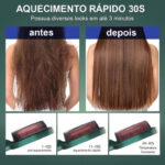 Escova Alisadora De Cabelo Elétrica Bivolt, Alisa, Hidrata, Modela, Alinha e Anti Frizz