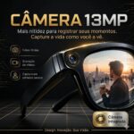 Oculos Inteligente Microwear W AI 3 com Câmera 4K e Kit 3 Lentes Intercambiáveis