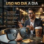 Oculos Inteligente Microwear W AI 3 com Câmera 4K e Kit 3 Lentes Intercambiáveis