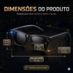 Oculos Inteligente Microwear W AI 3 com Câmera 4K e Kit 3 Lentes Intercambiáveis