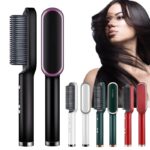 Escova Alisadora De Cabelo Elétrica Bivolt, Alisa, Hidrata, Modela, Alinha e Anti Frizz