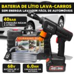 Lavadora de alta pressão portátil com pistola e acessórios Bateria de Lítio 68V 6.0Ah