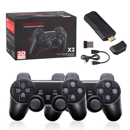 Console Game Stick X2 4k GD10 64GB 37000 MIL Jogos + 2 Controles Retrô