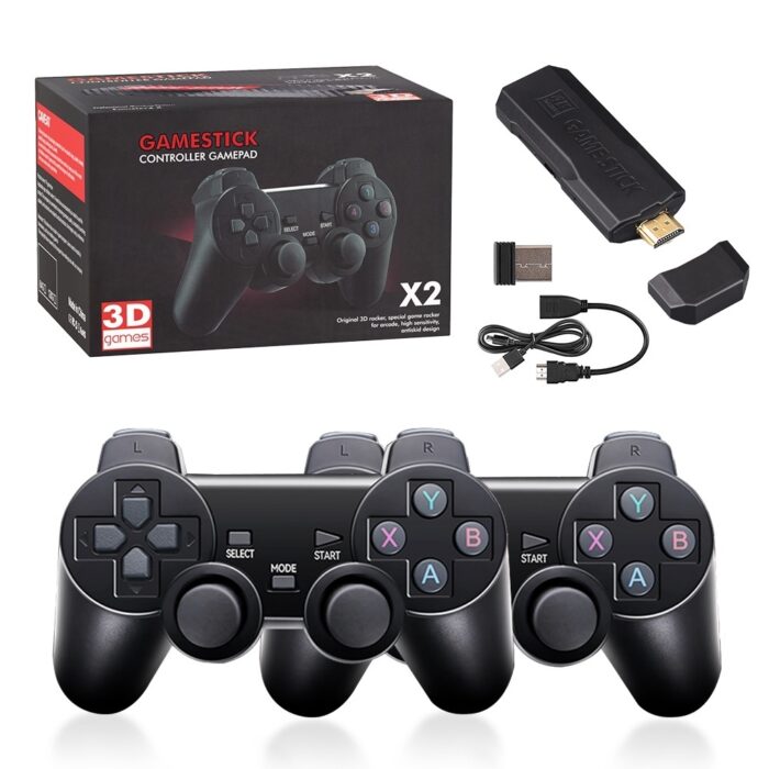 Console Game Stick X2 4k GD10 64GB 37000 MIL Jogos + 2 Controles Retrô — imagem 1