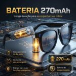 Oculos Inteligente Microwear W AI 3 com Câmera 4K e Kit 3 Lentes Intercambiáveis