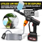 Lavadora de alta pressão portátil com pistola e acessórios Bateria de Lítio 68V 6.0Ah