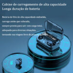 M10/E6S Fone De Ouvido Bluetooth 5.1 Sem Fio TWS Touch Noise Reduction Waterproof - Imagem 3