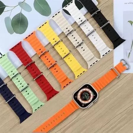 sg-11134201-7rd4p-lvrsvzmpsg94b5 Pulseira Ocean para Smartwatch Apple Watch Series Ultra 49mm Oceano Relógio - Imagem 1