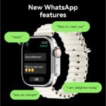 Relógio Microwear U3W Ultra Resposta WhatsApp Smartwatch Relógio Inteligente 49mm à prova d'água - Imagem 6