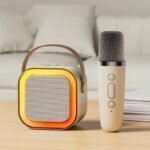 Caixa De Som C/ Microfones Karaokê Brincadeiras em Família k12 - Imagem 5