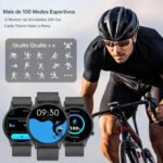 Relógio Inteligente Smartwatch ZW04 Redondo  IP68 Chamadas Bluetooth  Modos Esportivos e Notificações - Imagem 6