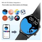 Relógio Inteligente Smartwatch ZW04 Redondo  IP68 Chamadas Bluetooth  Modos Esportivos e Notificações - Imagem 5