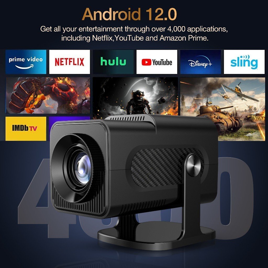 sg-11134201-7rdyt-md30jyqgwxyx8b Atualizado Projetor Smart HY320 Android Full HD 1920x1080 Bluetooth Wi-fi - Imagem 1