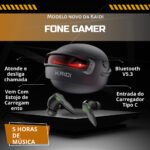 Fone Gamer Bluetooth Sem Fio Com Microfone Premium e Isolamento Acústico Bass Potente PC e Celular - Imagem 2