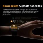 Relógio Smartwatch A10 Mini A Prova D'água Amoled 2 Pulseira - Imagem 6