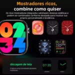 Relógio Smartwatch A10 Mini A Prova D'água Amoled 2 Pulseira - Imagem 3