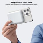 5000mAh Carregador portátil indução iPhone/Android MagSafe bateria sem fio carregando - Imagem 5