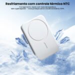 5000mAh Carregador portátil indução iPhone/Android MagSafe bateria sem fio carregando - Imagem 6