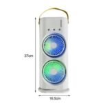 Ventilador Umidificador Duplo Torre 3 Velocidades Portátil Climatizador Ar Condicionado USB - Imagem 4
