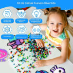 Conjunto Hama Beads 10.000 Pçs 24 Cores 2,6mm E Organizadora Plástico Maleável PixelArt - Imagem 5