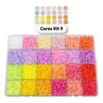 Conjunto Hama Beads 10.000 Pçs 24 Cores 2,6mm E Organizadora Plástico Maleável PixelArt - Imagem 17
