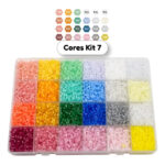 Conjunto Hama Beads 10.000 Pçs 24 Cores 2,6mm E Organizadora Plástico Maleável PixelArt - Imagem 18