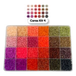 Conjunto Hama Beads 10.000 Pçs 24 Cores 2,6mm E Organizadora Plástico Maleável PixelArt - Imagem 19