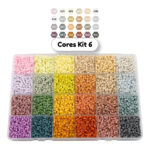 Conjunto Hama Beads 10.000 Pçs 24 Cores 2,6mm E Organizadora Plástico Maleável PixelArt - Imagem 20