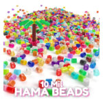 Conjunto Hama Beads 10.000 Pçs 24 Cores 2,6mm E Organizadora Plástico Maleável PixelArt - Imagem 2