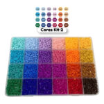 Conjunto Hama Beads 10.000 Pçs 24 Cores 2,6mm E Organizadora Plástico Maleável PixelArt - Imagem 15