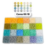 Conjunto Hama Beads 10.000 Pçs 24 Cores 2,6mm E Organizadora Plástico Maleável PixelArt - Imagem 14