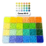 Conjunto Hama Beads 10.000 Pçs 24 Cores 2,6mm E Organizadora Plástico Maleável PixelArt - Imagem 12