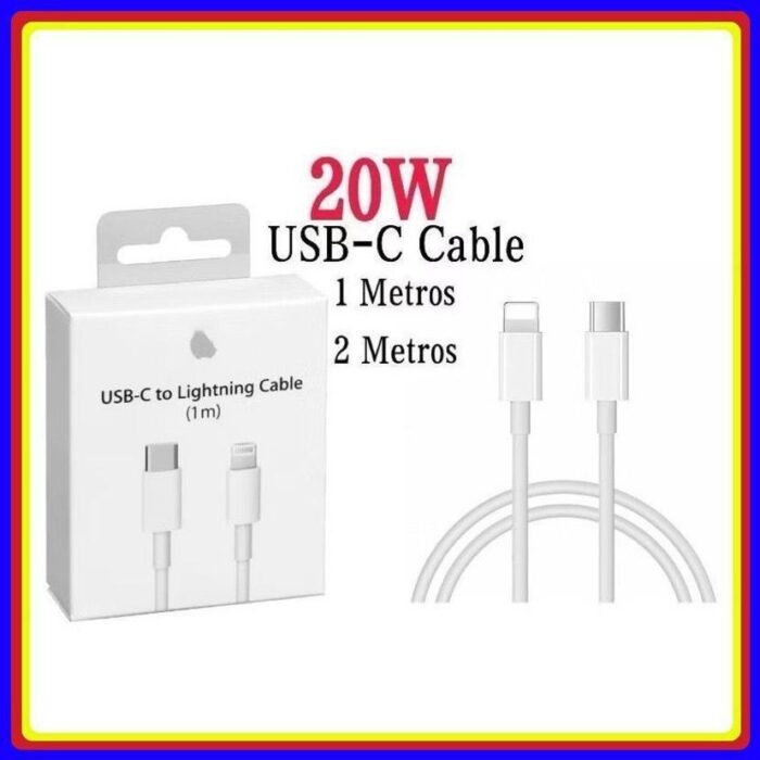 Cabo de iPhone Lightning 20W Usb-C Tipo C  1M/2M USB de Carregamento Rápido/Dados — imagem 1