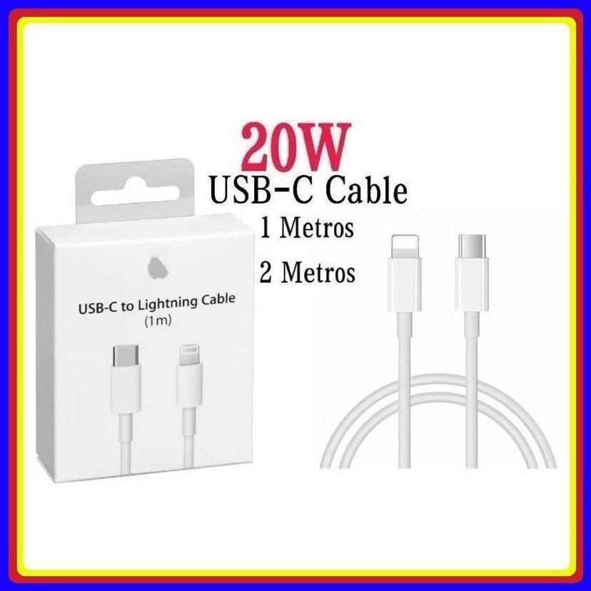 sg-11134201-824g4-mf2xmda4dpu182 Cabo de iPhone Lightning 20W Usb-C Tipo C 1M/2M USB de Carregamento Rápido/Dados - Imagem 1