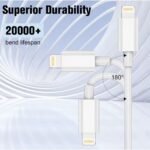 Cabo de iPhone Lightning 20W Usb-C Tipo C  1M/2M USB de Carregamento Rápido/Dados - Imagem 3