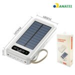 Carregador Portátil Power Bank Solar 20.000mah Com cabos 5 Em1 LED lanterna  FLUX - Imagem 10