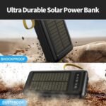 Carregador Portátil Power Bank Solar 20.000mah Com cabos 5 Em1 LED lanterna  FLUX - Imagem 7