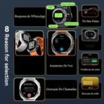 Smartwatch Microwear Watch Ultra 2 MA33 Relógio Inteligente com GPS Resposta de Mensagens e Design Premium 2025 - Imagem 7