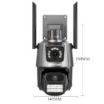 Câmera de vigilância externa Wi-Fi com lente dupla IP66 360° 4K 6MP, sirene à prova d'água ICSEE - Imagem 4